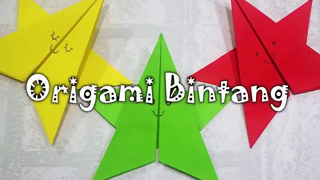 Belajar lipat kertas ( ORIGAMI ) Bentuk Bintang
