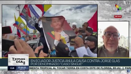 Ecuador: Justicia anula causa contra expresidente Jorge Glas por denominado caso Singue