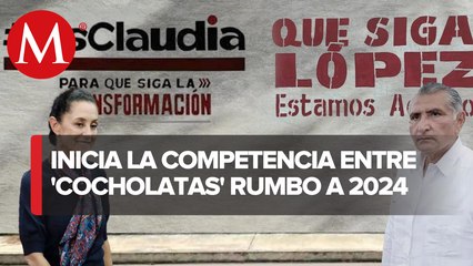 Simpatizantes de "Corcholatas" pintan rótulos en bardas de CdMx