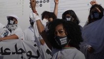 Activists stage silent protest at Cop27 against human rights abuses