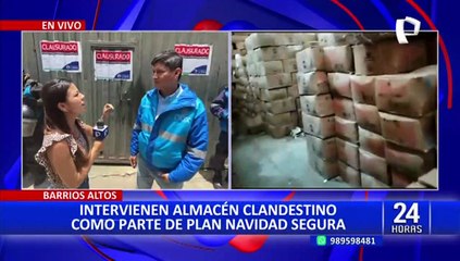 Barrios Altos: Personal policial de la UDEX intervienen almacén clandestino