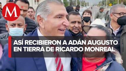 Reciben con el grito ¡Ricardo Presidente! a Adán Augusto en Zacatecas