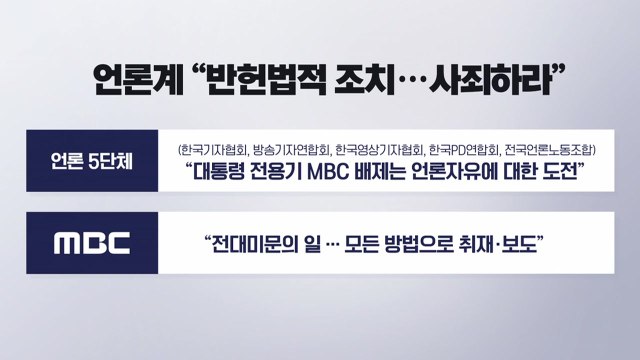 [뉴스라이더] MBC 전용기 배제 국익 걸려 vs 언론 탄압 / YTN