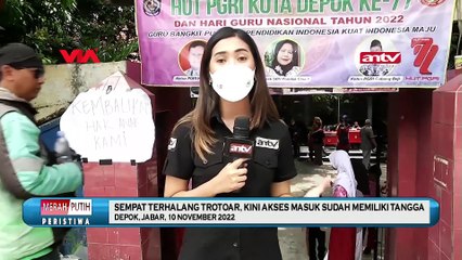 SEMPAT TERHALANG TROTOAR, KINI AKSES MASUK SUDAH MEMILIKI TANGGA