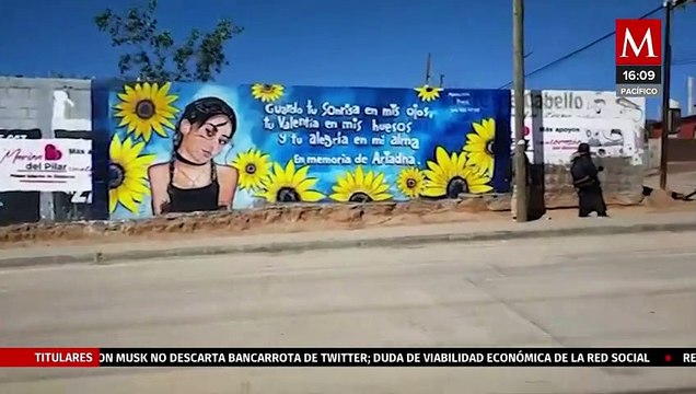Ariadna Fernanda queda plasmada en mural de Baja California: guardo tu sonrisa en mis ojos