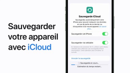 Sauvegarder iPhone avec iCloud Assistance