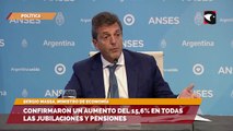 Confirmaron un aumento del 15,6% en todas las jubilaciones y pensiones