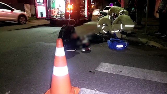 Colisão de trânsito no Centro deixa homem ferido