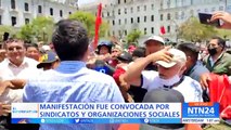 Se registran enfrentamientos entre manifestantes y la Policía en protestas a favor de Pedro Castillo en Perú