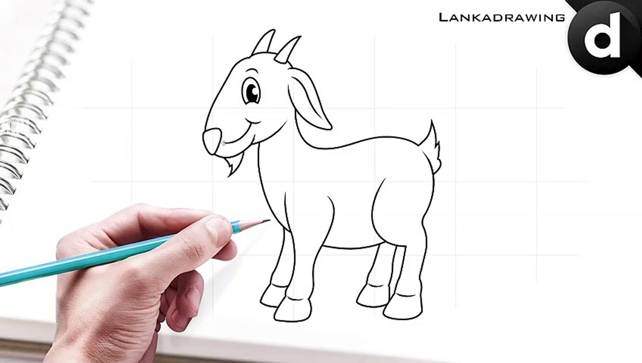 how to draw a simple and easy sacrificial goat