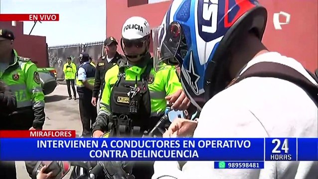 Miraflores: Policía realiza operativo contra la delincuencia