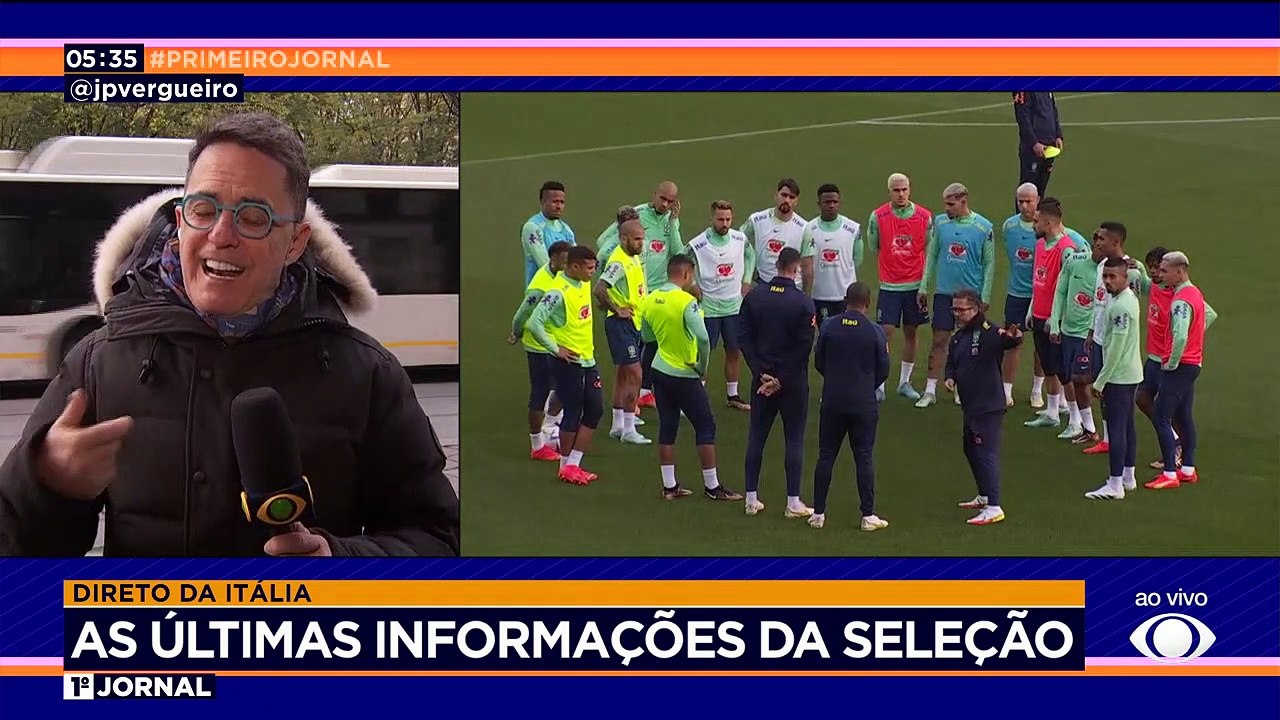 Seleção brasileira faz terceiro treino hoje na Itália 16/11/2022 16:14:22