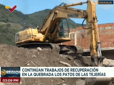 Aragua | Gobierno Nacional continúa los trabajos de recuperación en la quebrada Los Patos