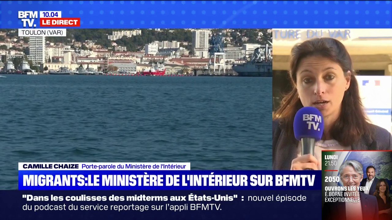 "Ils ne sont pas admis sur le territoire français": La porte-parole du ministère de l'Intérieur précise les modalités d'arrivée des migrants de l'Ocean Viking