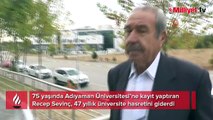 75 yaşında 47 yıllık üniversite hasretini giderdi