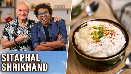Cooking @Anupam Kher's Favourite Dish - Sitaphal Shrikhand | #Uunchai Special ft. Indian Sweets