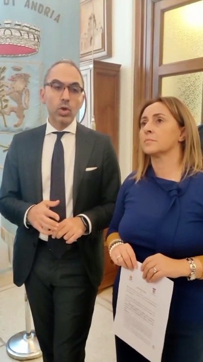 Andria: intervento della rete acquedottistica su via Evans. Siglato protocollo tra il Sindaco Bruno e la Regione Puglia - video