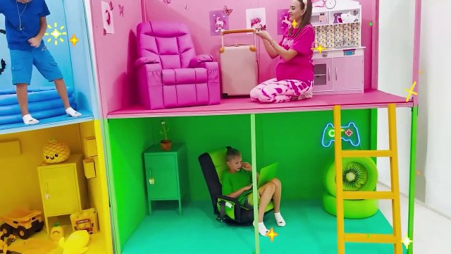 Влад и Ники Челлендж 4 цветные комнаты и другие веселые истории для детей - Vlad and Nikita New Episodes 2023 videos for kids - Vlad and Niki YouTube new series 2022