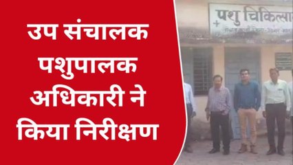 सुसनेर: उप संचालक पशुपालन अधिकारी ने किया पशु चिकित्सालय का निरीक्षण