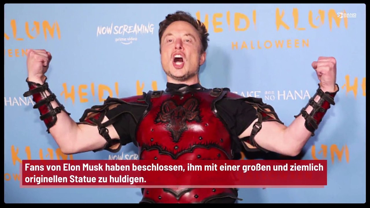 Elon-Musk-Fans zollen ihm mit einer Ziegenstatue Tribut