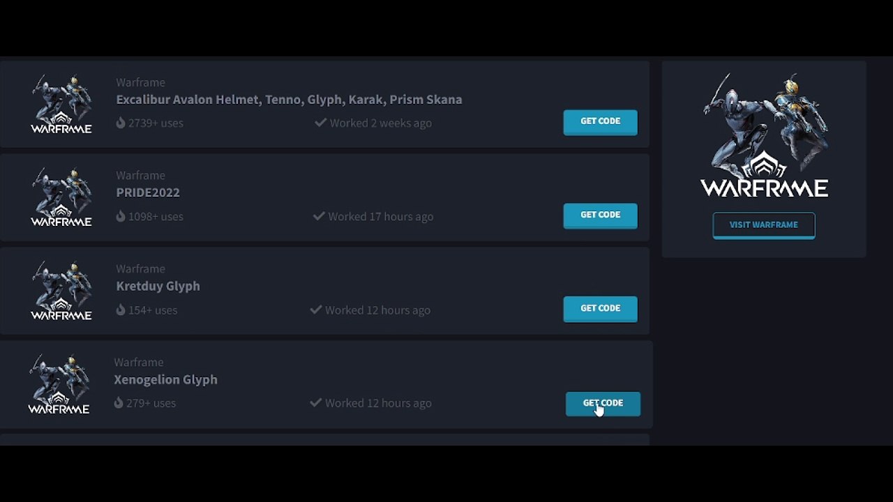 warframe all new promo codes use to get free items video Dailymotion