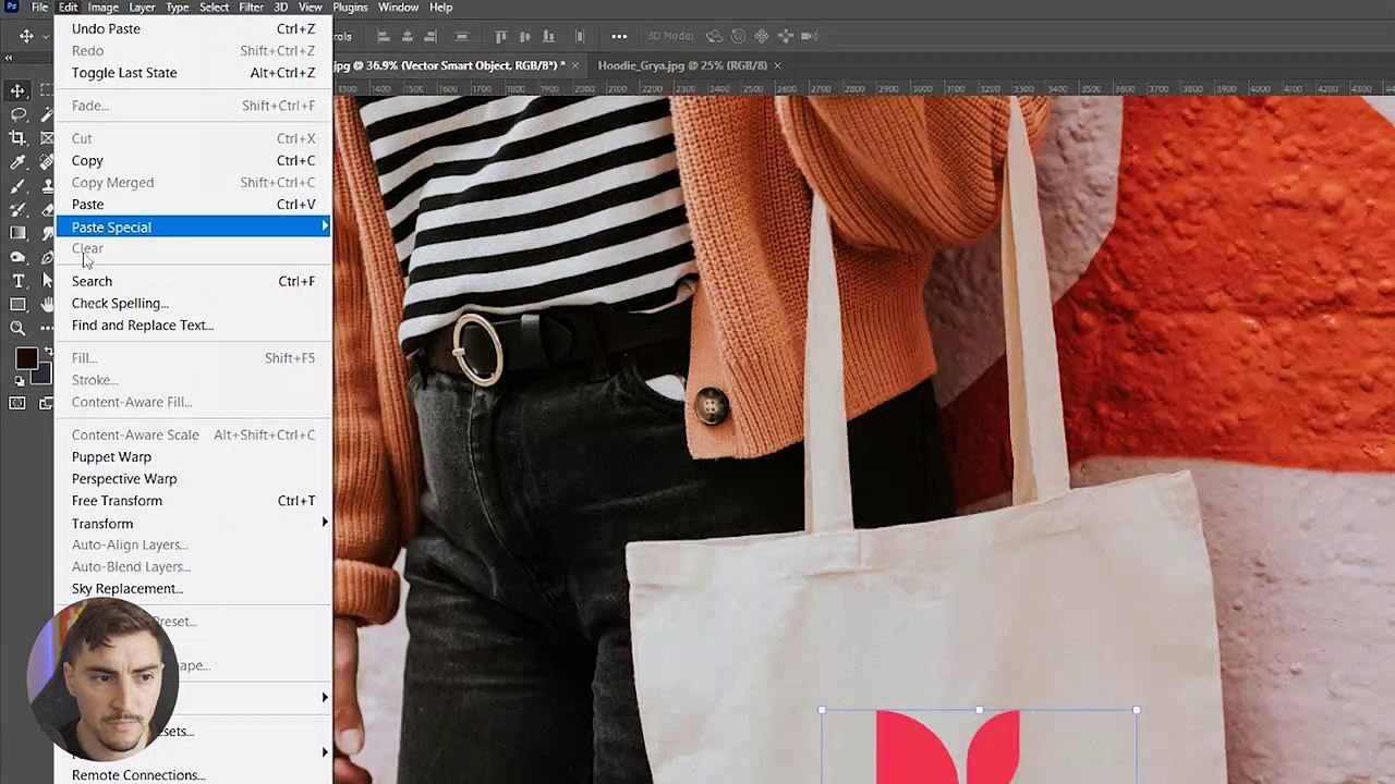 5. Adding logo designs to mockups