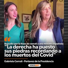 Cerruti hablando de las piedras en homenaje a las víctimas del covid