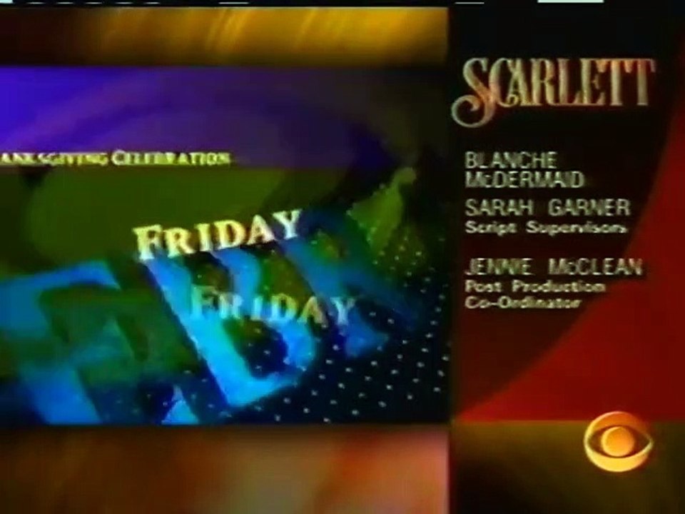 Scarlett CBS Mini-Series Split Screen Credits on Different Local CBS Stations