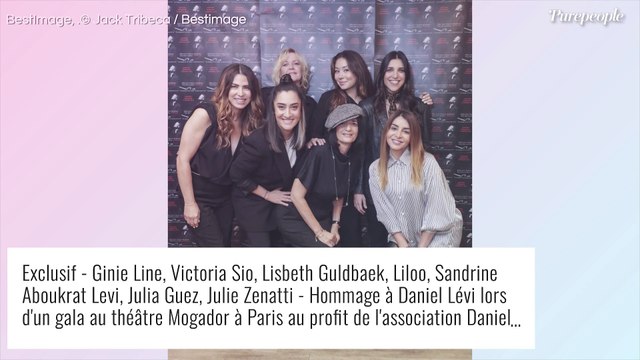 Hommage à Daniel Levi : Sa veuve Sandrine et leur bébé, déjà bien chevelu, entourés des fils du chanteur