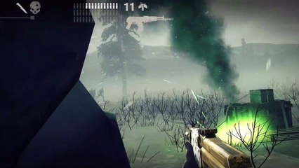 Golden colour gun firing zombies kill game play