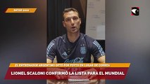 Lionel Scaloni confirmó la lista para el Mundial