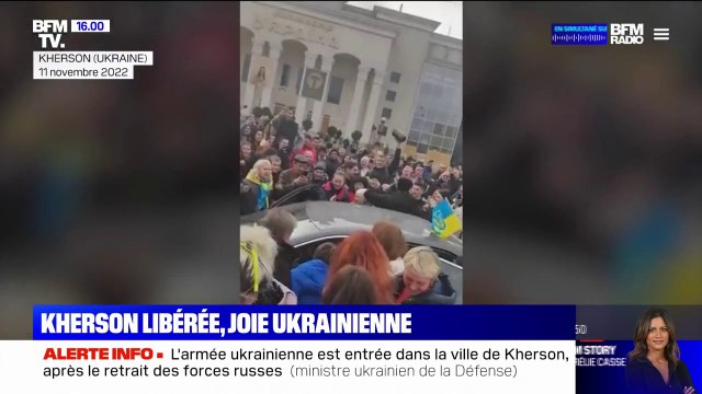Après la libération de la ville, les troupes ukrainiennes ont été accueillies en héros à Kherson
