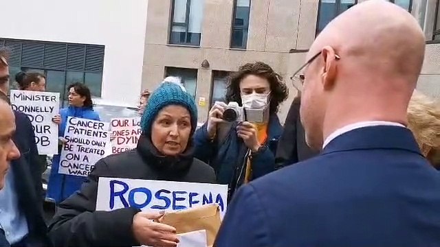 Watch: Donegal cancer patient pleads with Health Minister to upgrade cancer services and facilities at Letterkenny University Hospital