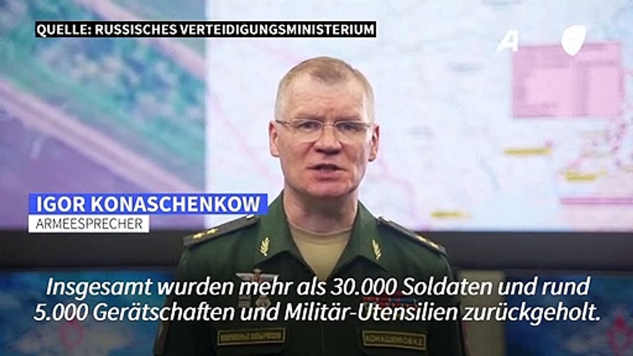 Russland: 30.000 Soldaten aus Cherson abgezogen