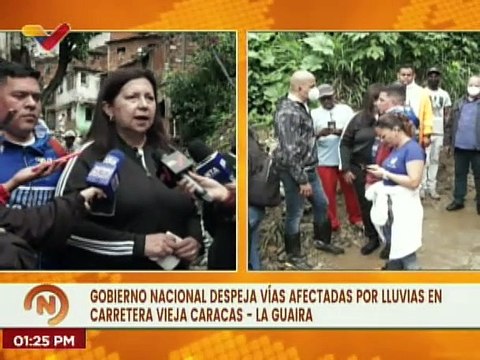 Inspecciona afectaciones por lluvias en sectores Plan de Manzano y Manga Joba en Caracas