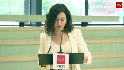 Ayuso, sobre la reforma de la sedición: "Es la firma de la rendición del Estado de Derecho ante los que quieren romper España”