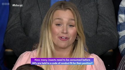 Question Time audience member asks ‘how many insects must be consumed’ before MPs held to code of conduct