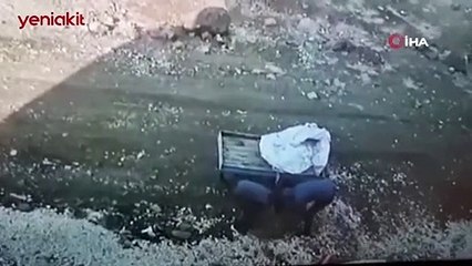 Rögar kapağını çalmak isteyen hırsızın başına bakın ne geldi!