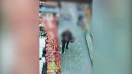 Tentativa de furto é flagrada por câmera de segurança de mercado