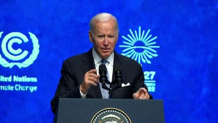 Biden promete en la COP27 cumplir objetivos climáticos y pide al mundo hacer más
