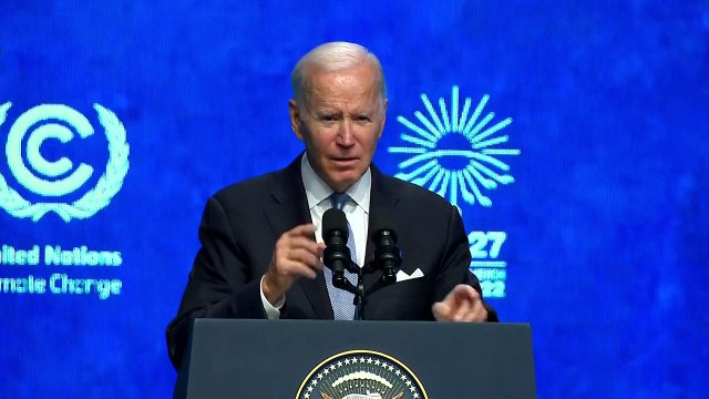 Biden promete en la COP27 cumplir objetivos climáticos y pide al mundo hacer más