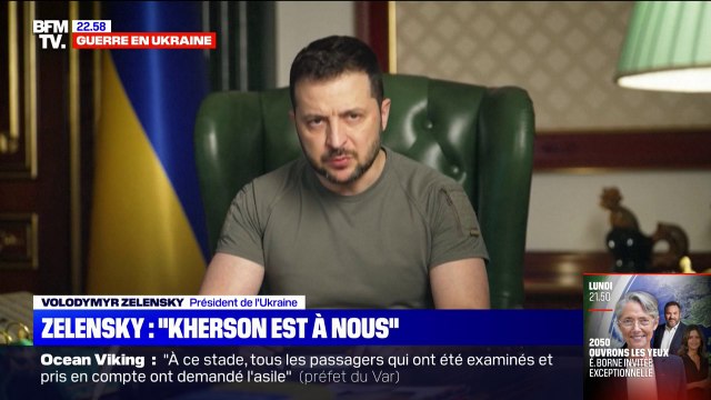 Retrait russe de Kherson: Volodymyr Zelensky se félicite d'un jour historique