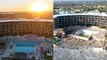 Before and after Hurricane Nicole: Hotel devastated by storm