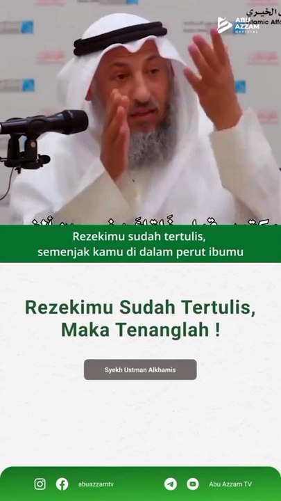 Rezekimu Sudah Tertu;is, Maka Tenanglah