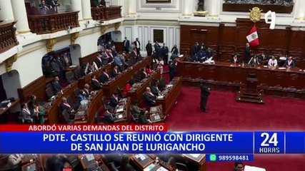 Pedro castillo sostuvo reunión con dirigentes de San Juan de Lurigancho