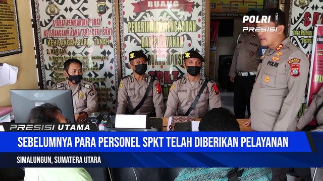 Pastikan Terwujudnya Pelayanan Publik Polri Yang Prima Kapolres Simalungun Sidak SPKT