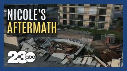 The aftermath of Tropical Storm Nicole stretches from Florida to Virginia
