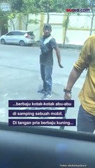 Gara Gara Parkir Seorang Pria Pukuli Mahasiswa Pakai Tongkat Baseball
