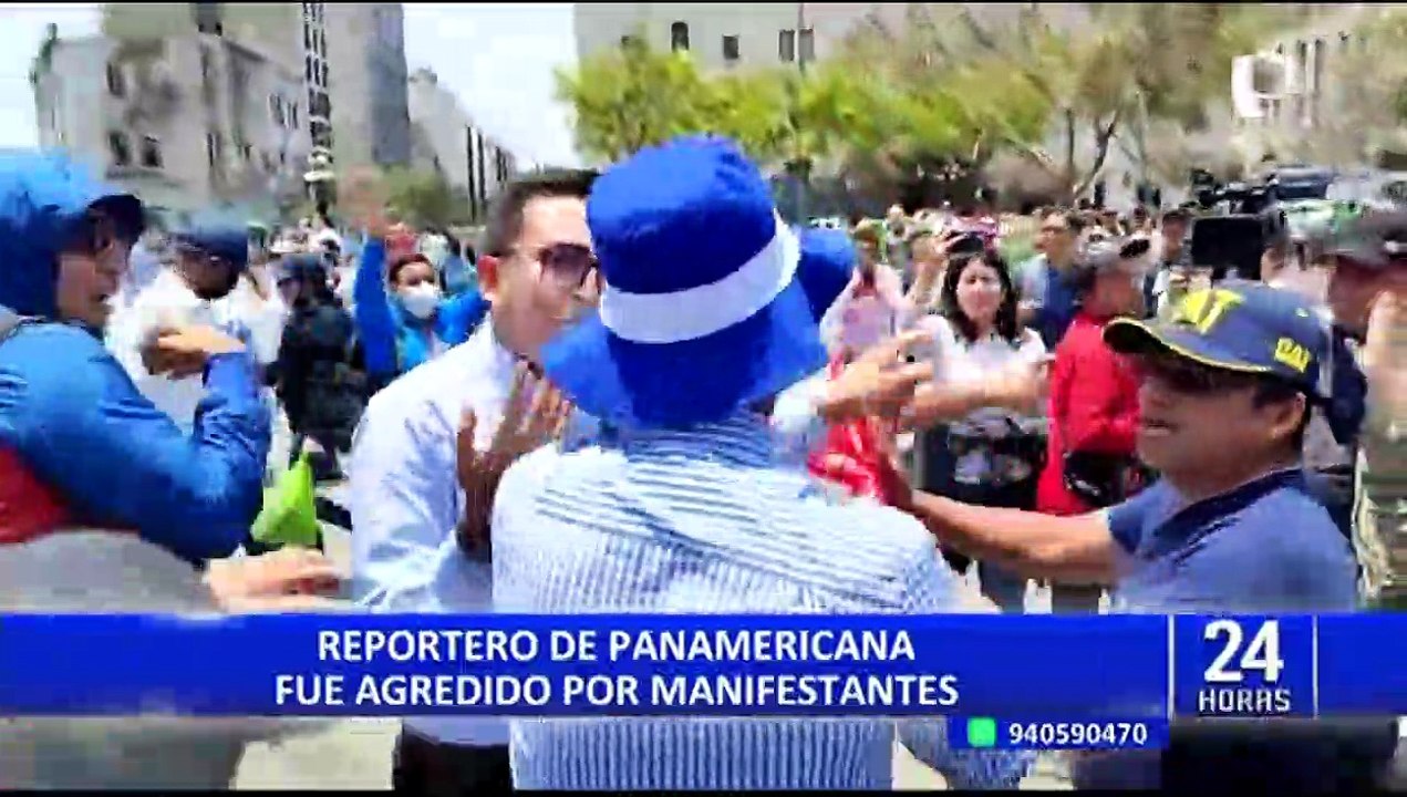 ¡Indignante! Manifestantes agreden a reportero de Panamericana Televisión