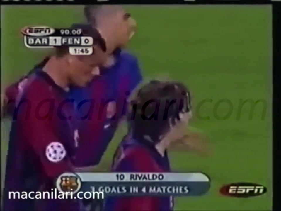 Barcelona 1-0 Fenerbahçe 31.10.2001 - 2001-2002 UEFA Champions League Group F Matchday 6